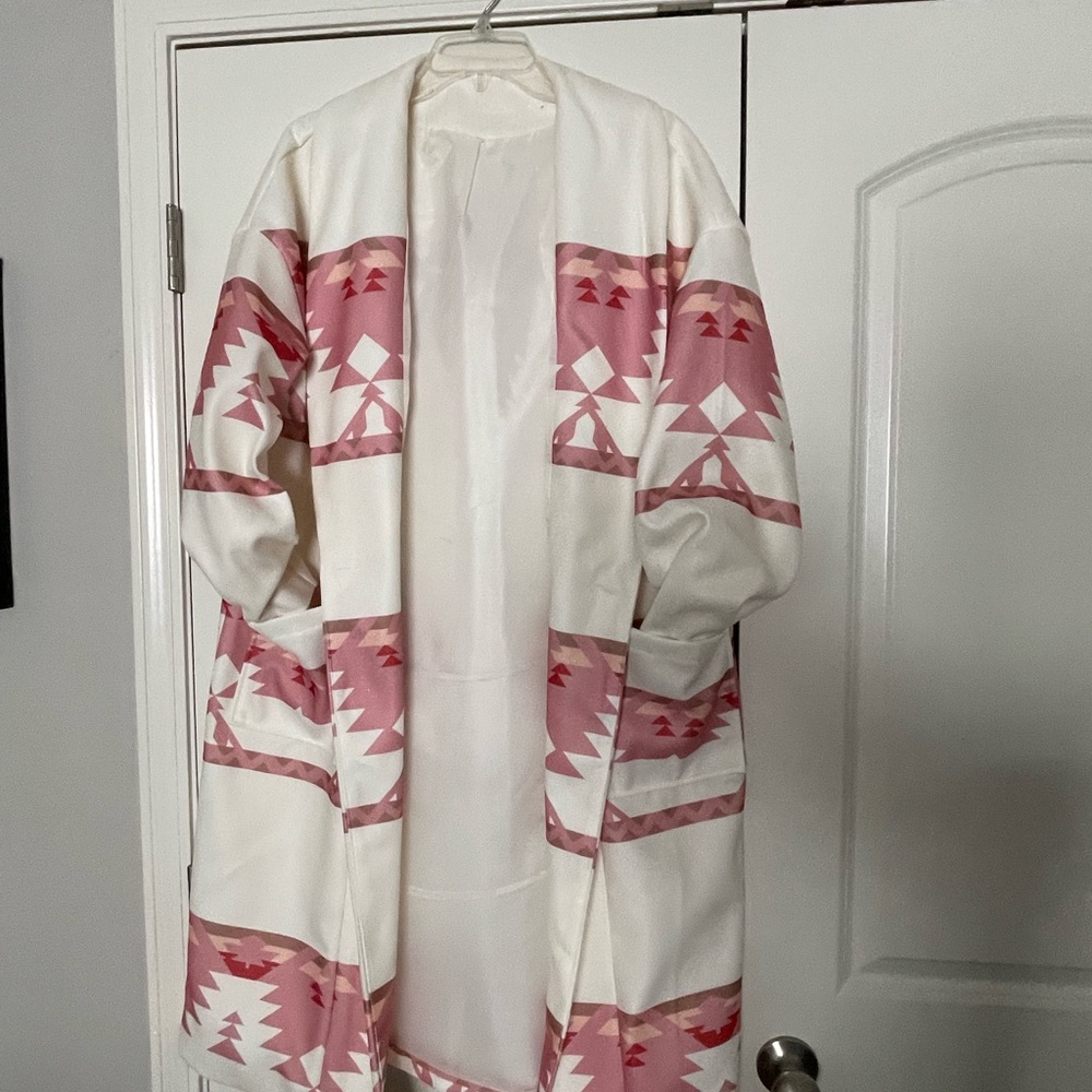 Beth Dutton Inspired Trench Coat in Native American Pattern